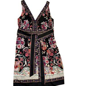 Vintage ICE Sleeveless Dress with Self-Ties - Beautiful Jeweltone Colors